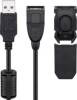 Goobay 93284 USB-A-Verlängerung mit Sicherungsclip, 2 m, schwarz, 2,5 W, 0,5 A, 480 Mbit/s, USB 2.0