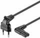 Goobay 97350 Power cable 2 m, black - Euro connector (Type C CEE 7/16)> Device socket C7
