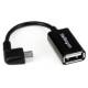 StarTech.com 5in Right Angle Micro USB to USB OTG Host Adapter M/F - 1 x Type A Female USB