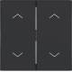 Hager WAW2002BM Wippe 2fach mit Aufdruck Symbol Pfeile A.x/C.x nachtschwarz matt