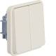 Hager WNA042B series switch insert with toggle 2f and common entry terminal W.1 IP55