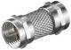 Goobay 11371 F-connector: F-plug > F-plug - adapter plug made of zinc, 