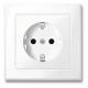 Merten MEG2300-1425 SCHUKO socket BRS full plate pcs active white glossy M-SMART
