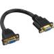 InLine® VGA Adapterkabel, 15pol VGA BU/BU, zum Einbau, vergoldete Kont., 0,2m