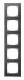 Merten MEG4050-3669 M-Pure Decor frame, 5-gang slate / aluminum