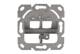 DIGITUS DN-93801-1 Blank faceplate for Keystone modules 2xRJ45 frame 80x80