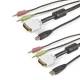 StarTech.com 4-in-1 USB DVI KVM Cable with Audio and Microphone - keyboard / video / mouse / audio e