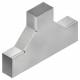 Niedax LUTC60.100R T-piece with cover, 60x100mm powder-coated RAL 9010