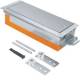 Hager BKWE300070 End piece height-adjustable with steel sheet tray for BKW 300x(70-110) mm