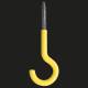 Kaiser 1225-40 concrete light fixture hook self-forming shaft L:40 mm fully insulated