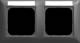 Busch Jaeger 2CKA001754A4946 1732 NSK-915 cover frame 2-way with viewing window horizontal Busch-balance® SI