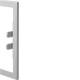 Hager BR65210DW7035 Wandanschlussblende Stahl zu BR 68x210 OT2x80 mm lichtgrau