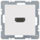 Berker 3315428989 High Definition socket S.1/B.3/B.7 glass pws shiny
