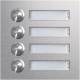 Hager REN004X Rund-Taster Modul 4 WE mit LED-Namensschild EB Edelstahl matt