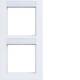 Hager WAD6203WG frame 2-way vertical labelling field A.1 light white