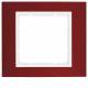 Berker 10113022 frame 1gang B.3 Alu, red / polar white