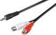 Goobay 50116 Audio cable adapter 3.5 mm, plug to stereo Cinch socket - 3.5 mm plug (3-pin, stereo) > 2x Cinch socket (audio left/right)