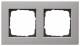 GIRA 0212335 Abdeckrahmen 2f flach Gira E2 Edelstahl