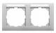 Merten MEG4021-3660 M-Pure frame 2f with label holder level aluminum M-Pure