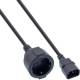 40er B-Pack InLine® Netzadapterkabel, Kaltgeräte C14 / Schutzk. BU, f. USV, 0,5m