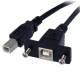 StarTech.com 3 ft Panel Mount USB Cable B to B - F/M - 1 x Type B Male USB - 1 x Type B Female USB