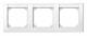 Merten 471319 M-SMART frame 3f horizontal. with label holder polar white glossy