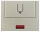 Berker 16417104 Hotelcard switch attachment with print and red lens K.5 stainless steel