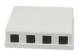 Synergy 21 S216342/S216364 Patch Panel 4xTP, CAT6A, inkl. Keystone Slim-line/Short 3P, Aufputz, ABS, Weiß,