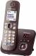 Panasonic KX-TG6821GA DECT Telefon mit AB SOLO schnurlos mocca braun
