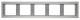 Berker 13937004 frame 5-fold K.5 stainless steel