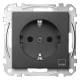 Merten MEG2350-0414 SCHUKO socket+Kz Computer BRS StK anthracite System M