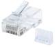 Intellinet 790604 Cat6 RJ45 Modularstecker UTP 3-Punkt-Aderkontaktierung für Massivdraht 90 Stecker pro Becher