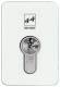 Eff Eff Fritz Fuss 49510-3-9291-00 EFF Rosetteneinsatz 92mm Entf. 495-10SI silbermetallic Innen-/Aussenschild