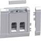 Hager GSETDM042LAN device mounting kit 2-way RJ45 for Type 04 front-mounted aluminium