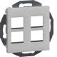 Hager GSETMM1047035 Mounting frame 4-way for MM type 10+Z-disc 55 light grey