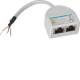 Hager HTG468H RJ45 mit 2 Buchsen und Verdrahtung auf der anderen Seite
