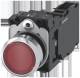 Siemens 3SU11560AB201FA0 3SU1156-0AB20-1FA0 illuminated pushbutton 22 mm round metal light grey red 1NO+1NC