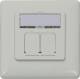 Synergy 21 S216359/S216364 Dosen TP, unterputz, 2-fach, CAT6A, Keystone Slim-line/Short 3P, reinweiß, designfähig, UAE, 
