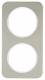 Berker 10122114 frame 2-fold R.1 stainless steel/polar white