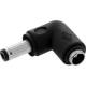 InLine® DC Adapter, 5,5 x 2,5mm DC Hohlstecker Stecker/Buchse gewinkelt schwarz