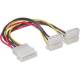 InLine® Strom Y-Kabel intern, 1x 13,3 cm ( 5,2 Zoll ) an 2x 13,3 cm ( 5,2 Zoll ) gewinkelt 0,15m