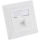 InLine® Rahmenset für 1x RJ45 Bu/LSA Einsatz, Keystone SNAP-In, weiß RAL9010