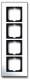 Busch Jaeger 2CKA001754A4363 BJ 1724-826-101 Rahmen 4-fach carat chrom