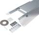 Hager BKFD300065 Floor duct flush with screed with film/sealing possibility steel 300x65-110 mm