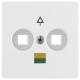 Berker 140309 central plate for double potential equalization socket polar white