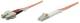 Intellinet 471268 Glasfaser LWL-Anschlusskabel, Duplex, Multimode LC/SC, 62,5/125 µm, OM1, 2 m, orange