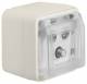 Berker 12033532 Aerial socket 3-hole, single dose W.1 polarwhite