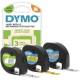 DYMO label LetraTag 12mmx4m black->white set of 3