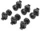 DIGITUS mounting set 25,4 cm ( 10 inch )/48,3 cm ( 19 inch ) components M6 50 pieces black