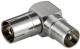 Goobay 11391 Coax right-angle adapter: coax female > coax male 90° - adapter plug made of metal